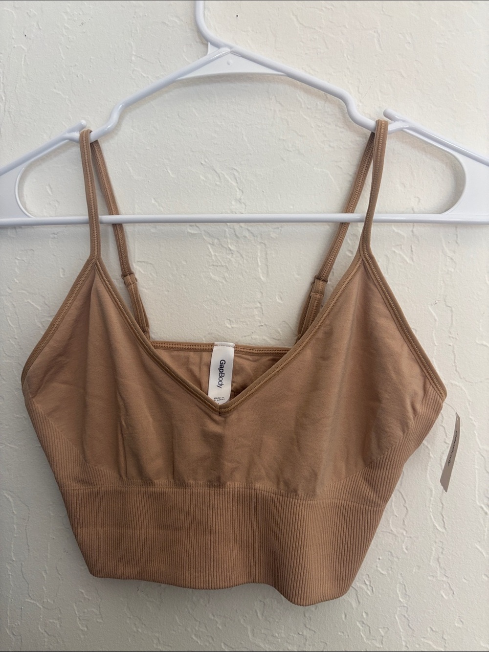 Tan Ribbed Seamless Bralette